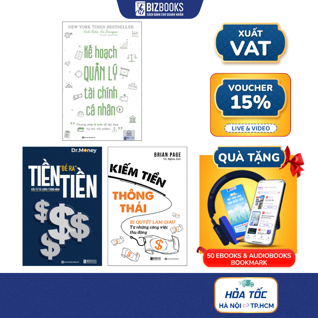 Bộ Sách Tự Do Tài Chính: Tiền Đẻ Ra Tiền, Kế Hoạch Quản Lý Tài Chính Cá Nhân, Kiếm Tiền Thông Thái