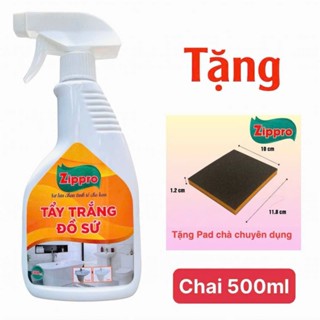  Nước Tẩy Rửa Làm Trắng Đồ Dùng Bằng Sứ ZIPPRO - Vệ Sinh Bồn Cầu Bồn Tắm Lavabo - Sạch Ngay Sau 1 lần chà. 