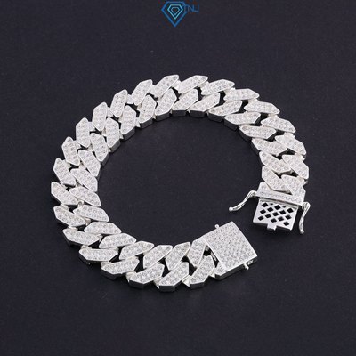 Vòng tay cuban nam bạc thật bản ngang 13mm đặc LTA0081 - Trang Sức TNJ