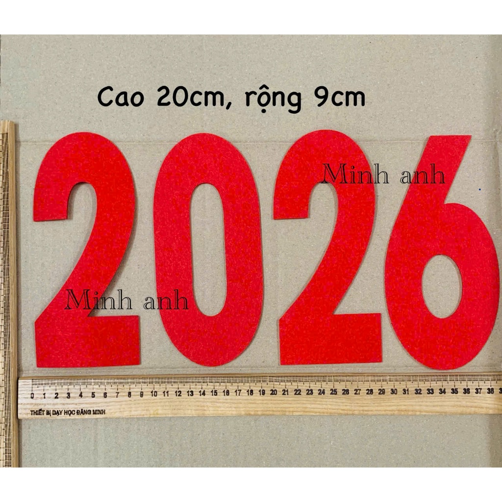 Bộ số 2026 trang trí Tết, phụ kiện trang trí tết 2026