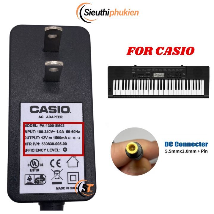 Cục nguồn đàn piano Casio CDP-S160 CDP-S160BK CDP-S160RD CDP-S100 CDP-S100BK K50