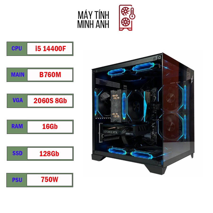 PC Gaming i5 14400f / RTX 5060ti / Ram 32G Máy tính chơi game