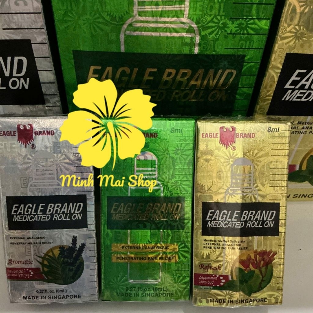 (Ảnh thật chính hãng) Dầu lăn con ó Eagle Brand Medicated Roll On 8ml