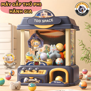  Máy Gắp Thú Mini Phi Hành Gia Cỡ Lớn Có Đèn Và Nhạc Vui Nhộn Kèm Xu Đếm Thời Gian Tặng Kèm Nhân Vật ChiBi Nhiều Thú Bông 