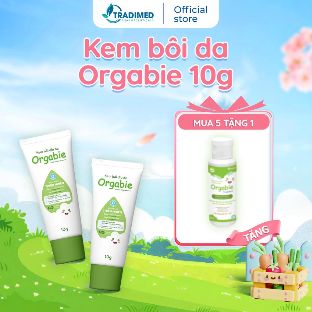 Kem Bôi Da Orgabie, Dưỡng Ẩm, Ngăn Ngừa Viêm Ngứa, Giảm Hăm Da Cho Bé