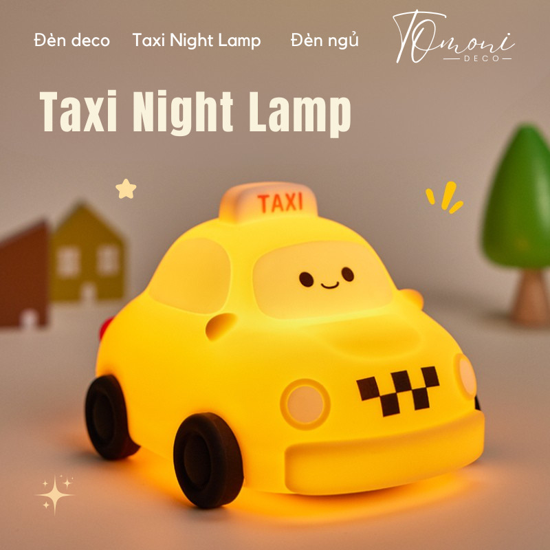 Đèn Led Để Bàn Xe Taxi - Đèn Ngủ Silicone Deco Phòng Ngủ, Làm Quà Tặng Sinh Nhật