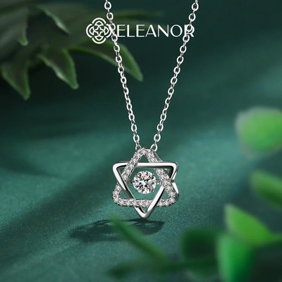 Dây chuyền nữ titan Eleanor Accessories mặt đính đá hình ngôi sao phụ kiện trang sức vòng cổ 9333