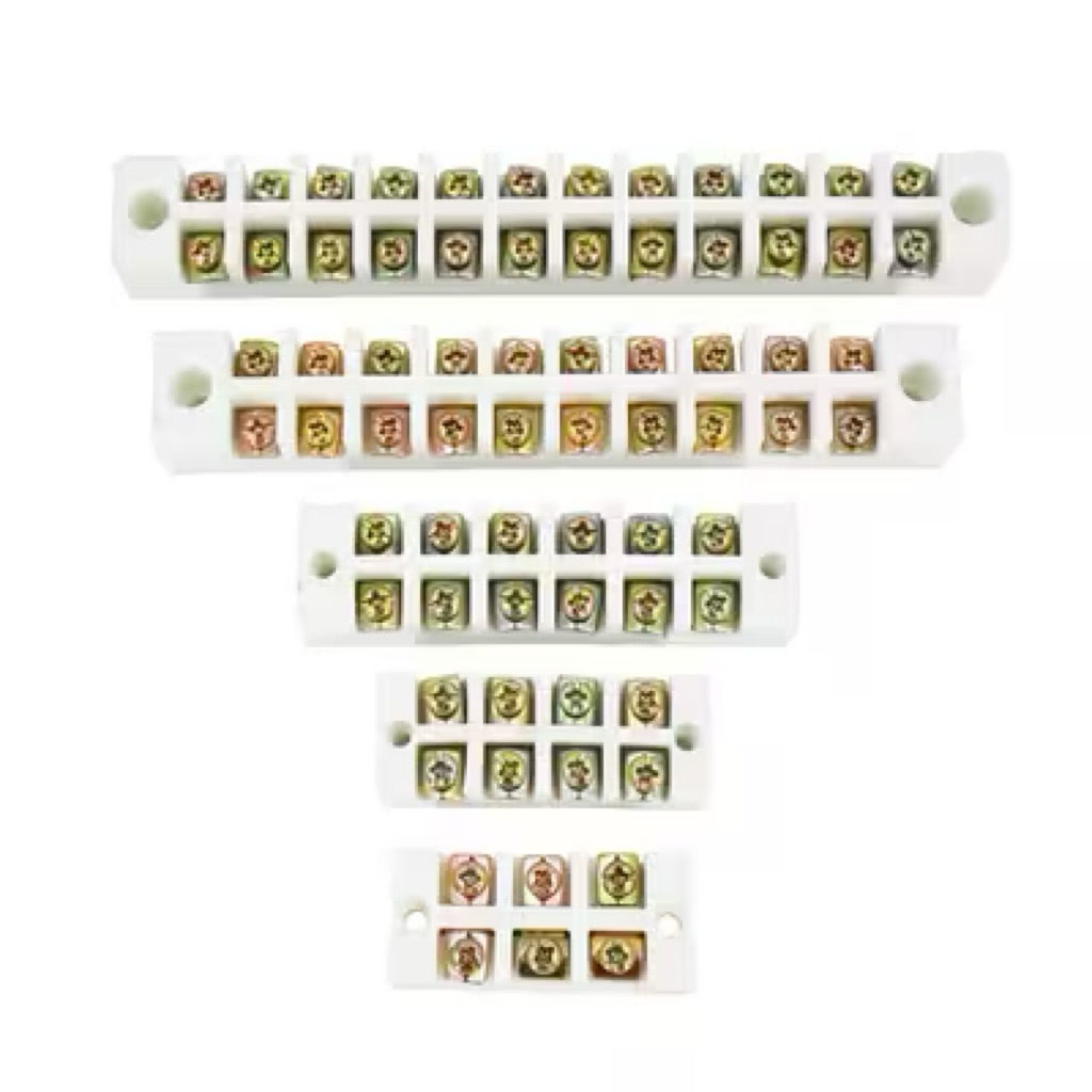 Cầu Đấu Điện Bằng Sứ 30A, Domino Sứ Chịu Nhiệt 30A- 12 Pha