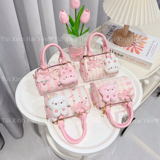  túi mini túi đeo chéo túi trống thời vải nhiều màu siêu xinh nhỏ nhắn cute dễ thương size 12cm không vừa điện thoại 