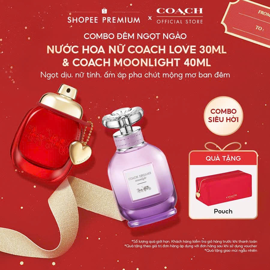 Combo Nước Hoa Nữ Coach Love 30ml & Coach Dreams Moonlight 40ml