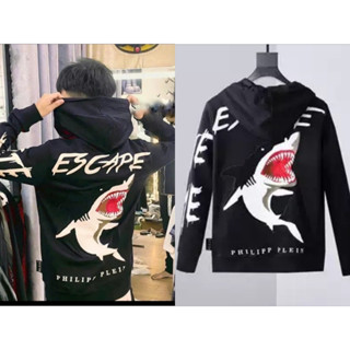  Áo khoác nỉ dày dặn Thêu Philip Plein Cá Mập chuẩn chất boy phố hottrend 2025 