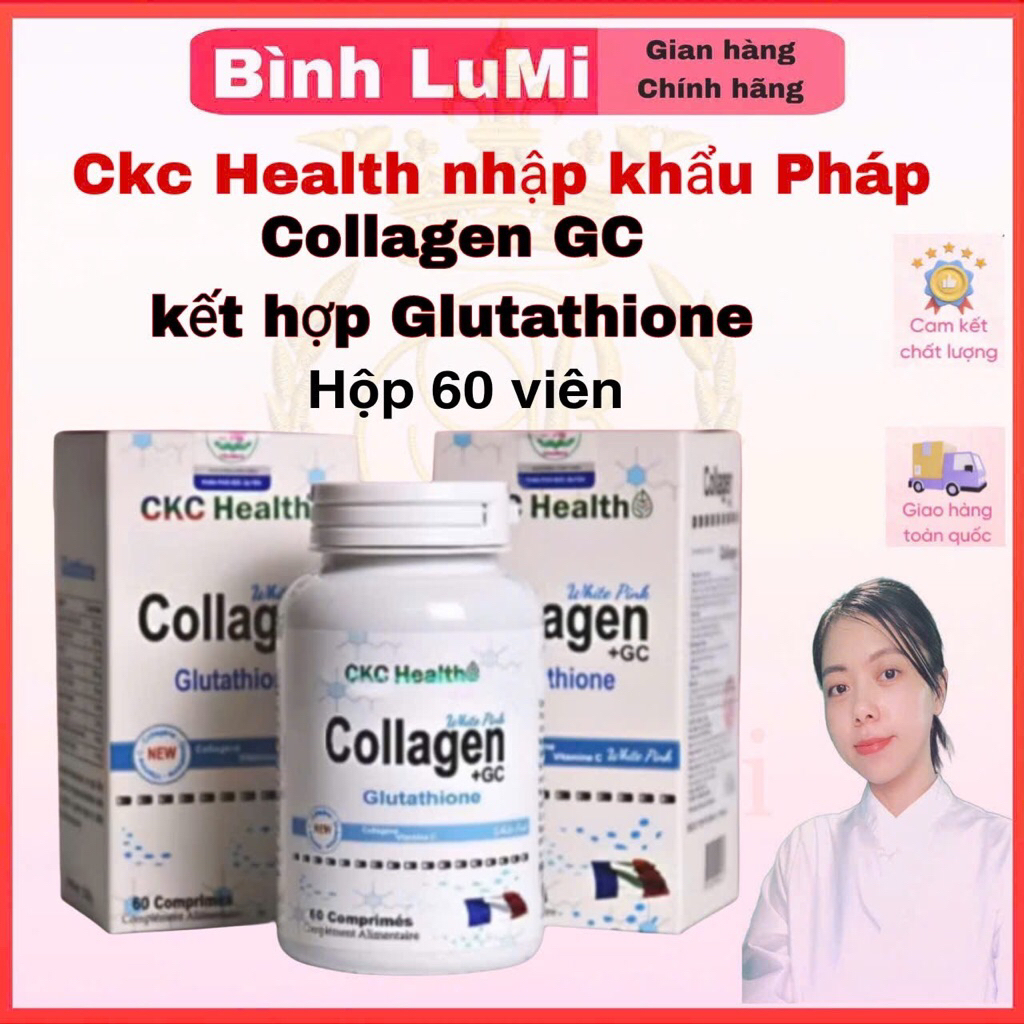 Collagen Glutathione CKC Health nhập khẩu Pháp - collagen GC hỗ trợ làm đẹp da