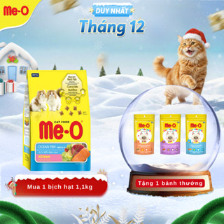   Mua 1 tặng 1 bánh thưởng  Thức ăn cho mèo con Me-O hạt cho mèo con vị cá biển gói 1,1kg  quà không cộng dồn  