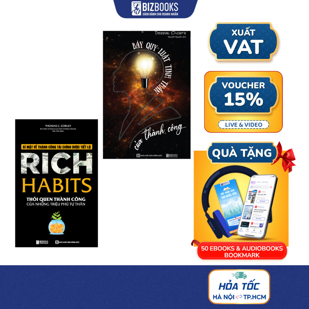 Combo Sách Rich Habits - Thói Quen Thành Công Của Những Triệu Phú Tự Thân Và Bảy Quy Luật Tinh Thần 