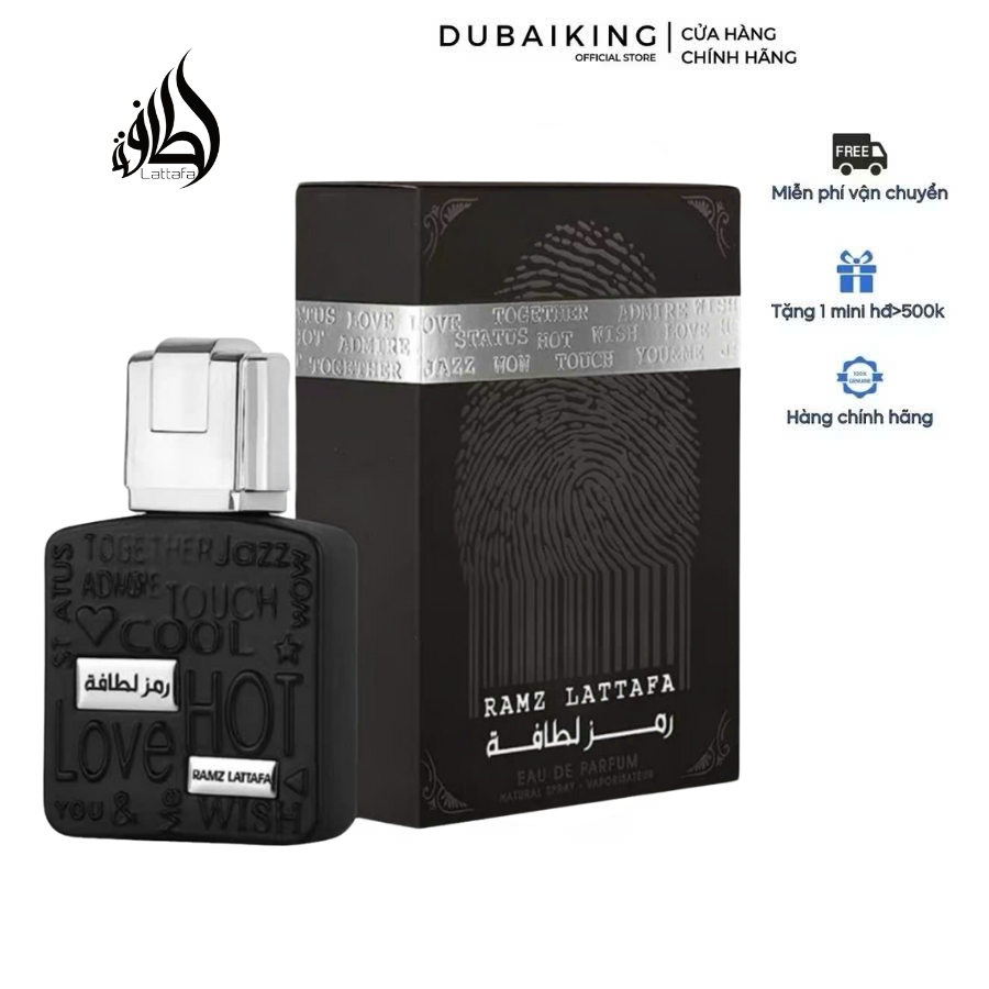 Dubai King (cam kết chính hãng) _  Nước Hoa Dubai Lattafa Ramz Silver Sang trọng, lịch lãm, năng độn