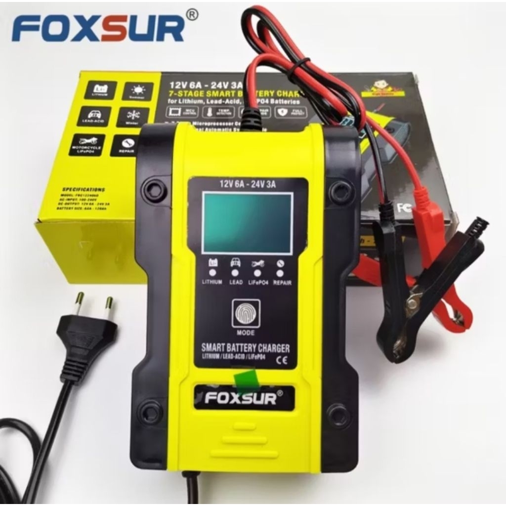BỘ SẠC BÌNH ẮC QUY FOXSUR SẠC PIN LITHIUM ĐIỆN TỬ CAO CẤP