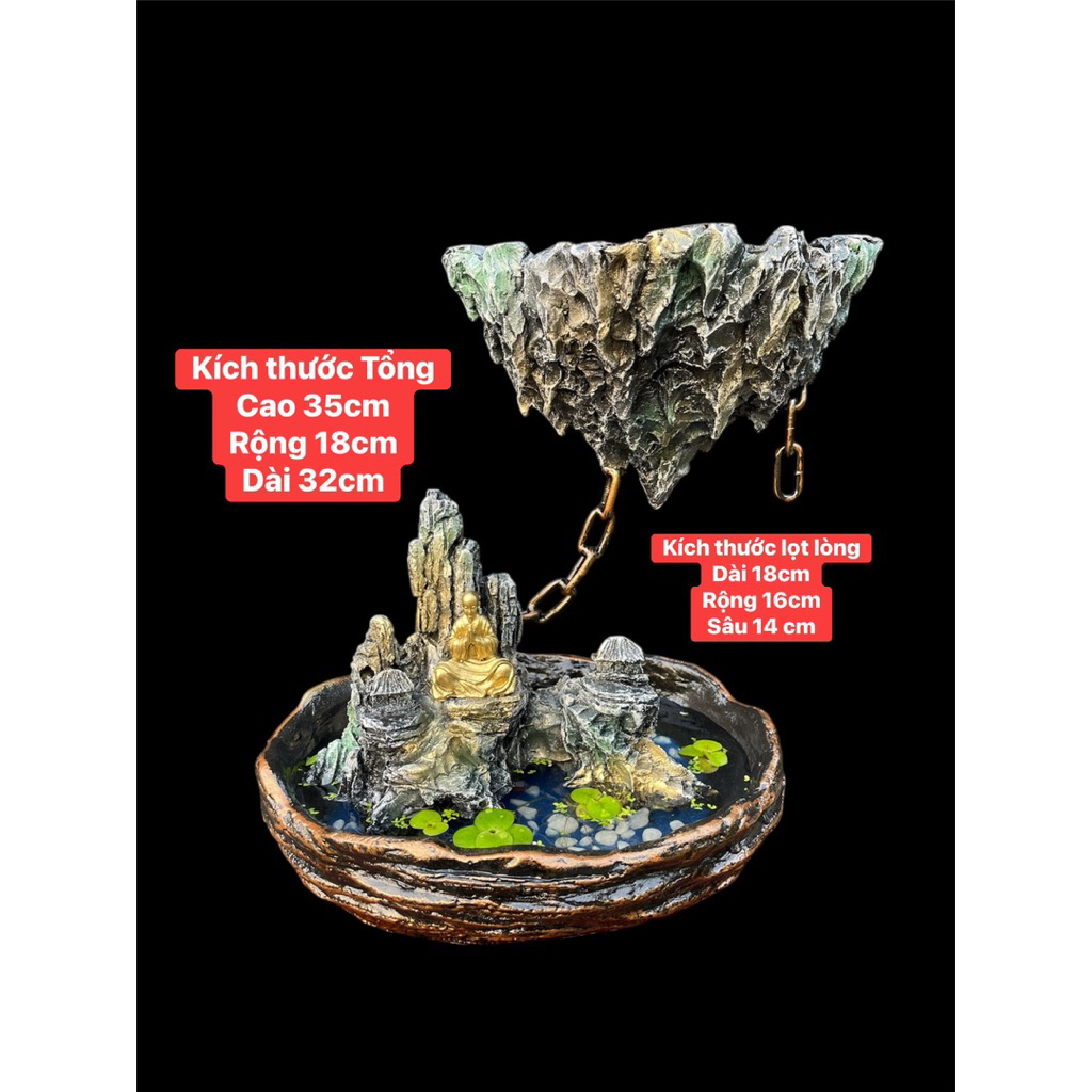 Đảo Bay "Nhất Bái Niệm Phật" lọt lòng 22x20 lấy cảm hứng từ đảo bay avatar và hòn non bộ để bàn trà