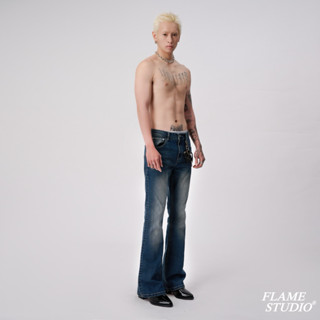  FLARE DENIM IN CORE BLUE  QUẦN JEAN NAM Ống Loe màu Core Blue 