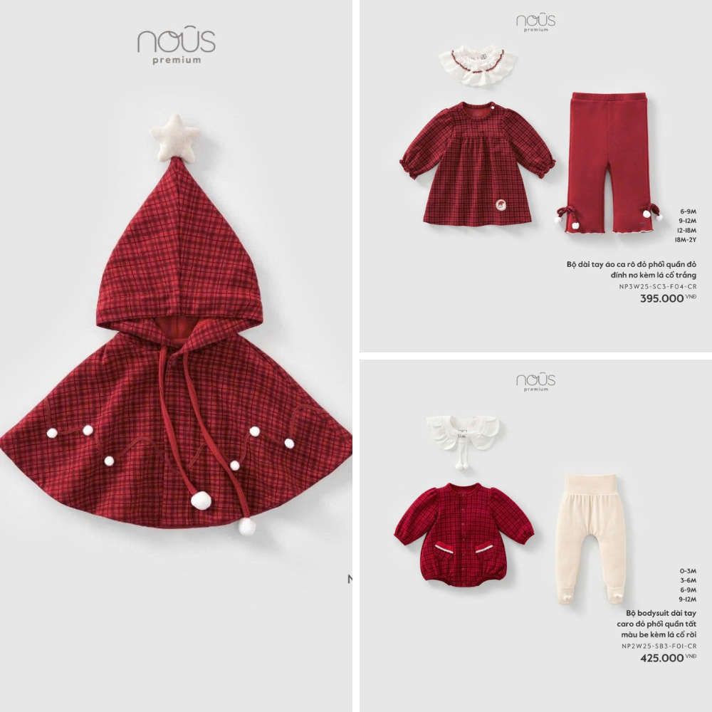 [NOUS X-mas ] BST quần áo Noel Nous dành cho bé NU090
