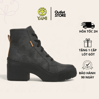  Bốt Nữ Cao Cấp Giày Boot nữ Cổ Cao Đế Đúp Gót Vuông Tăng Chiều Cao Màu Trắng Khóa Zip Giày Xuất Xịn YAMI 