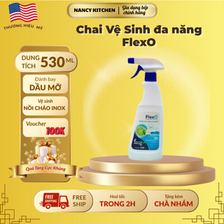   Chính Hãng  Chai Xịt Tẩy Ion Kiềm Đa Năng FLEXO 530ml – Sạch Dầu Mỡ Khử Mùi Diệt Khuẩn Hiệu Quả 