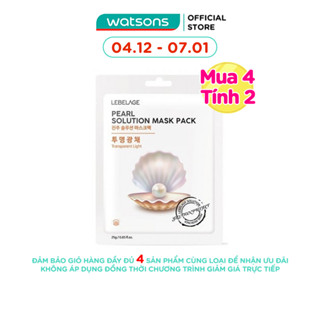  Mặt Nạ Lebelage Pearl Solution Mask Pack Transparent Light Chiết Xuất Ngọc Trai 25g 