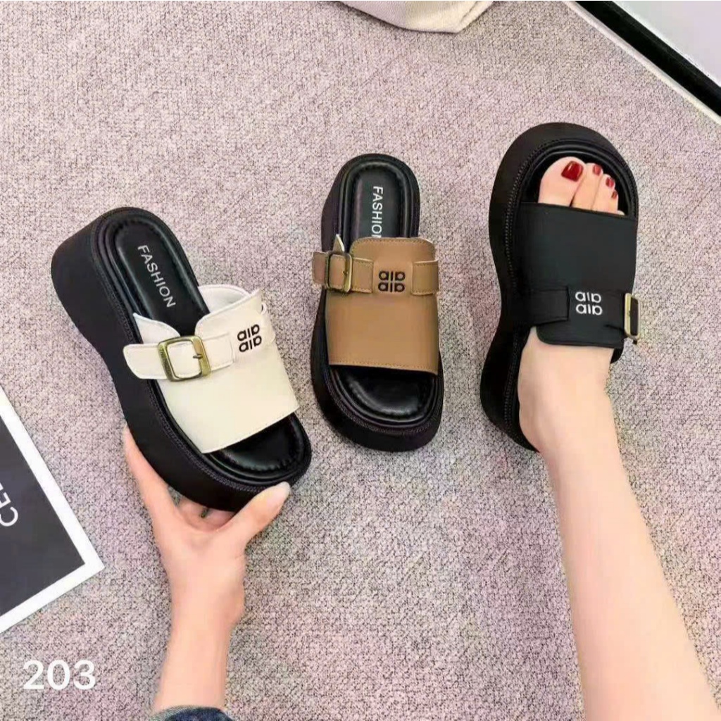 Dép nữ đế xuồng quai ngang 203 fulbox - HACHI SHOES
