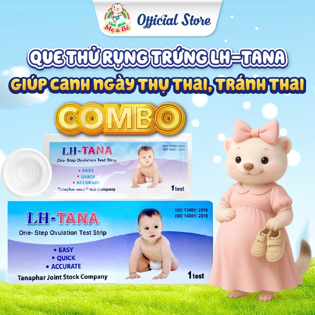 Que thử rụng trứng LH-Tana Ovulation (LH) Test Strip (hộp 1 cái)