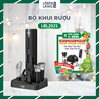   Hàng Chính Hãng  Bộ Dụng Cụ Mở Rượu Vang Điện Lebenlang LBL2021 Set 4 Món Sang Trọng 