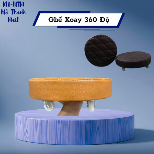 Ghế xoay bệt , ghế nail, ghế nội trợ xoay 360 độ, có bánh xe di chuyển