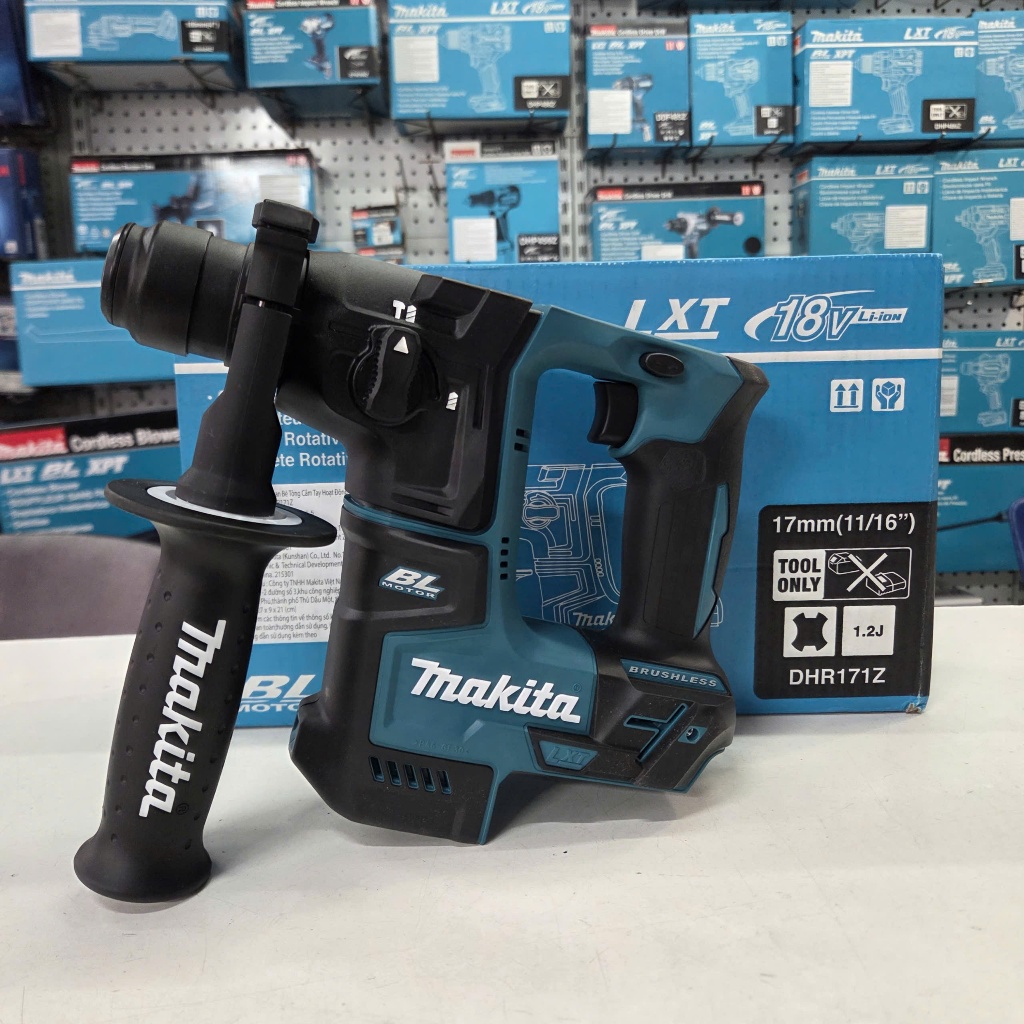 (KHOAN 2 CHỨC NĂNG) MÁY KHOANG BÊ TÔNG DÙNG 18V MAKITA DHR171Z (CHƯA PIN&SẠC)