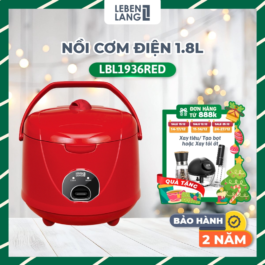 Nồi cơm điện mini Lebenlang LBL0583, 800ml, 250W, nhỏ gọn, bảo hành 2 năm - hàng chính hãng