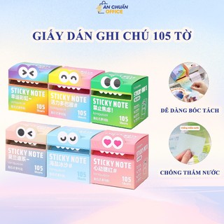 Giấy Dán Ghi Chú Kéo Ra 105 Tờ Giấy Ghi Chú Nhiều Màu Viết Được Bút Bi & Gel