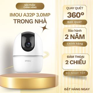  Camera Wifi IMOU A32EP 3MP Ranger 2 Giám sát trong nhà Xoay 360 Độ Bảo Hành Chính Hãng 24 Tháng 
