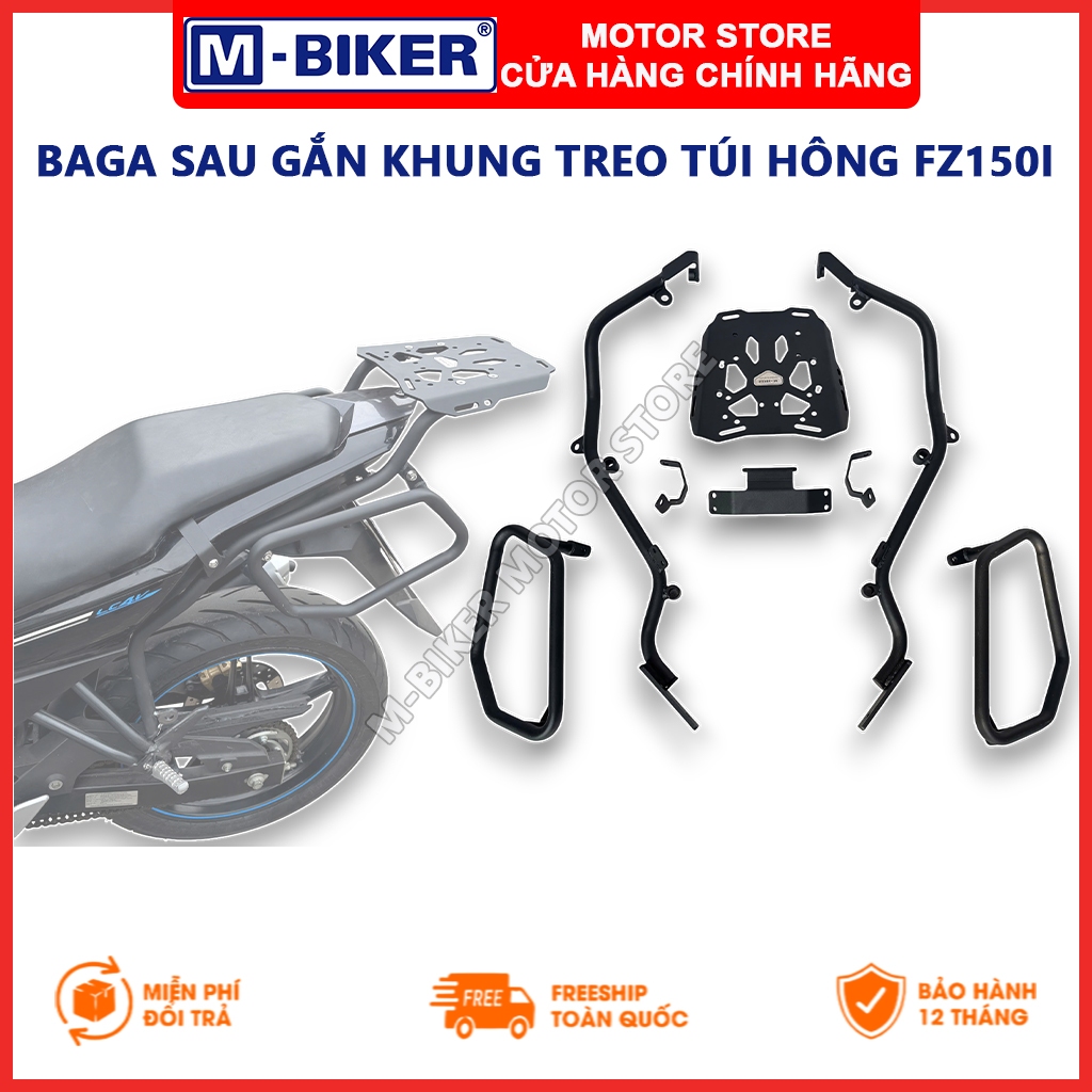 Baga FZ150, Baga sau Fz150, Baga hông FZ150, Baga sau gắn khung treo túi hông FZ150 | M-Biker