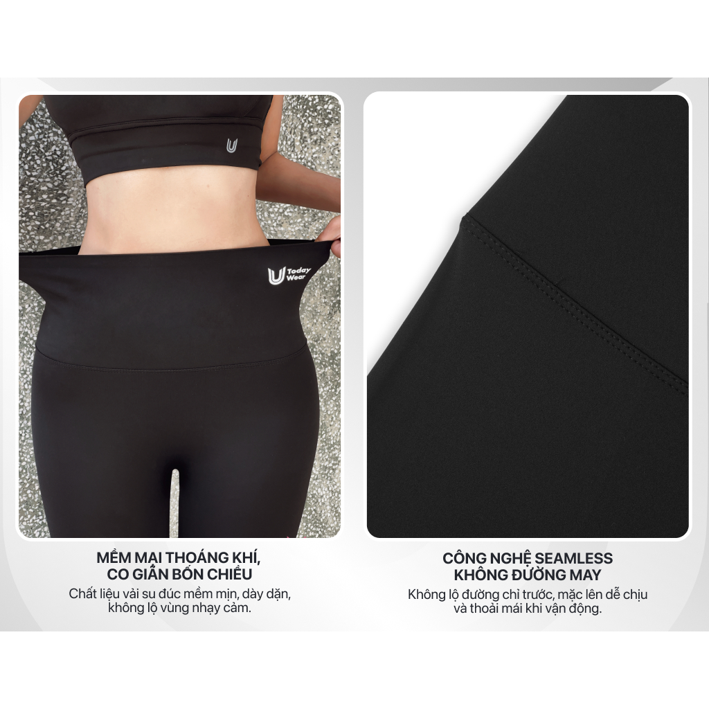 Quần legging nữ cạp cao gen bụng Slim legging dáng lửng Today U Wear nâng mông, tôn dáng | BigBuy360 - bigbuy360.vn