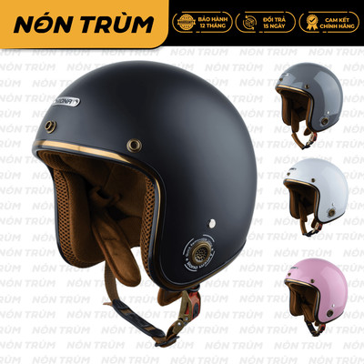 Mũ bảo hiểm 3/4 Rona R8 freesize 55-58cm phù hợp cho nam và nữ đi xe máy tại Nón Trùm
