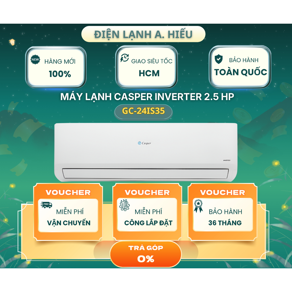 Máy Lạnh Inverter Casper 2.5 HP GC-24IS35