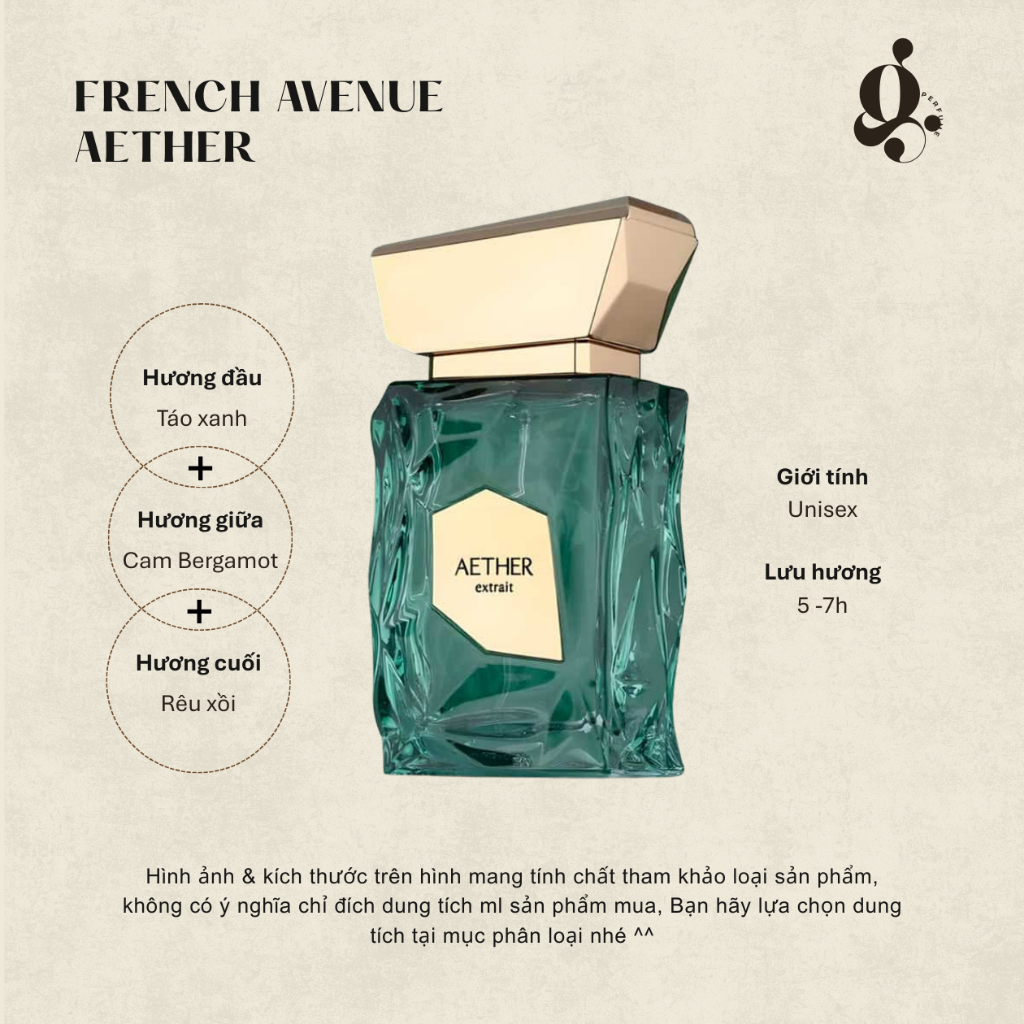 Nước hoa unisex French Avenue Aether dầu thơm mini 5ml 10ml tươi mát