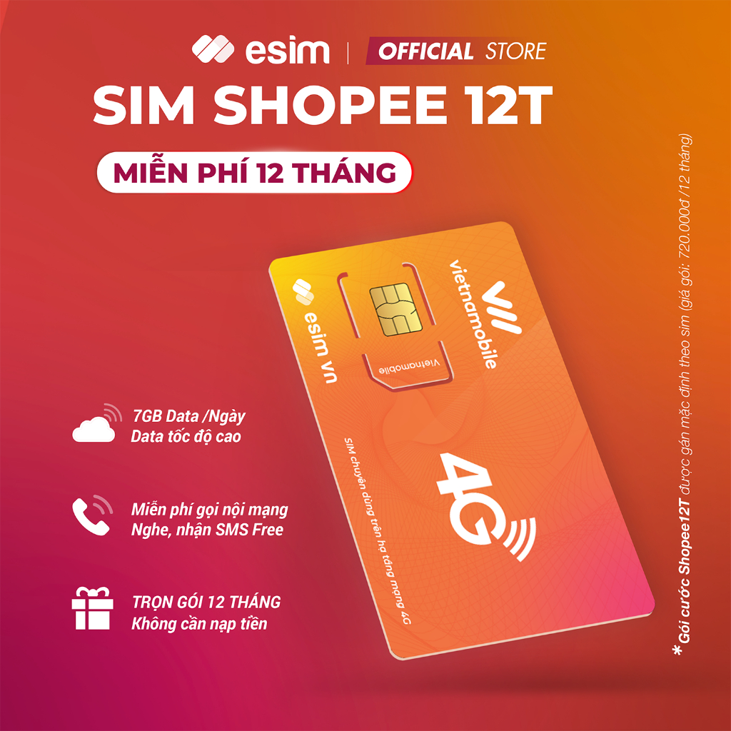 [FREE 12 THÁNG] Sim Data Vietnamobile 7GB/Ngày - 210GB/Tháng, Miễn Phí Gọi Nội Mạng. Độc Quyền VIETN