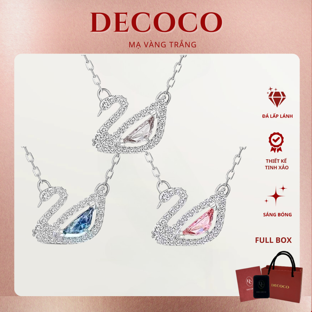 Dây chuyền, vòng cổ nữ thiên nga SWANIA DECOCO ACC ( kèm Túi giấy + Hộp + Thiệp)