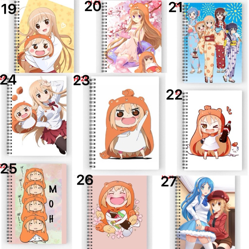 sổ viết hình Himouto Umaru-chan gáy xoắn/ sổ anime hình umaru chan