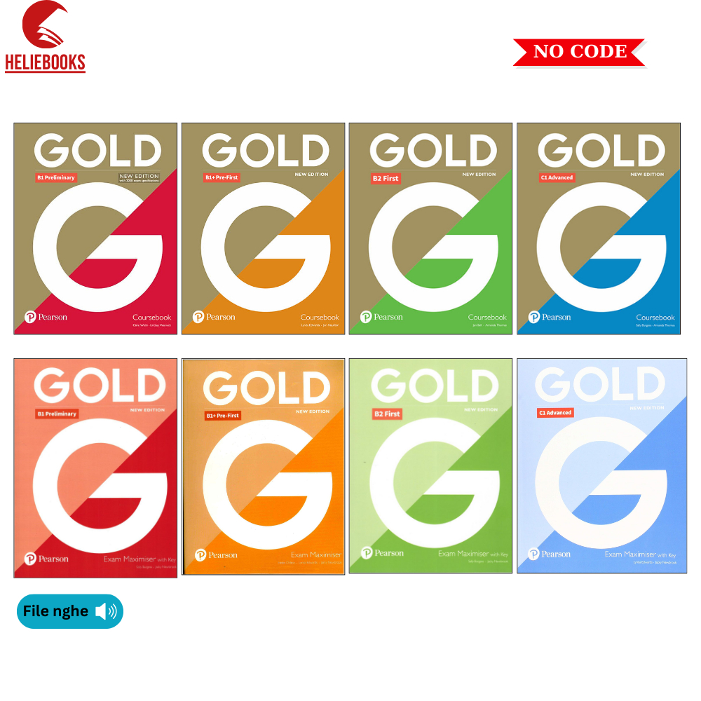 Sách - Gold New Edition - Level B1/B1+/B2/C1 - Bản in lazer đẹp nét, Kèm file nghe, đáp án