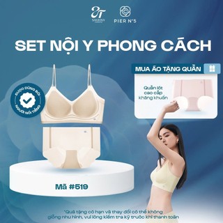  Set 2 Món Nội Y Nữ Santony Áo Lót Đúc Su Cao Cấp 15D Quần Lót Tản Nhiệt Kháng Khuẩn 10A Mã 519 