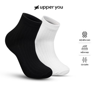 [Combo 5 đôi] Tất vớ bamboo sợi tre cổ trung unisex UPPER YOU khử mùi hôi chân chất liệu dày dặn thấm hút mồ hôi