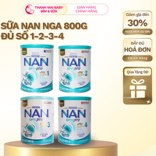  Sữa Bột NAN Nga Optipro 800g Số 1 2 3 4 Chính Hãng Nestlé – HMO + Probiotics Tăng Đề Kháng Bé 0-3 Tuổi - Thanh Mai Baby 