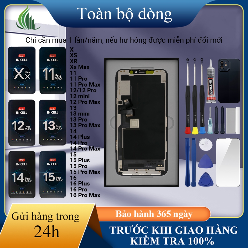 Màn hình ZY/GX-OLED chính hãng tương thích iPhoneX/XS/Xs Max/11/12/13/MINI/14/15/16/Pro/Plus/Pro Max