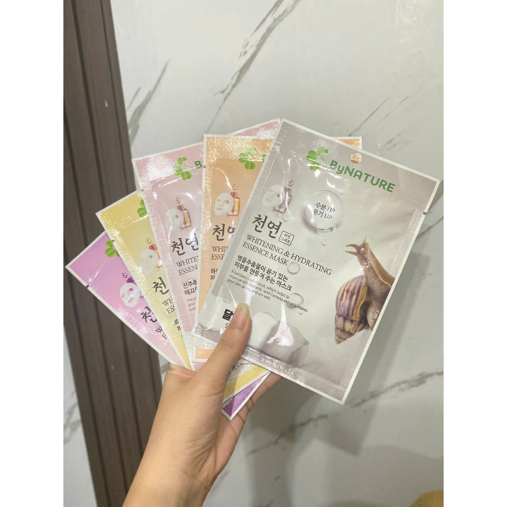 Mặt nạ dưỡng da Whitening & Hydrating Essence Mask BYNATURE– 5 loại