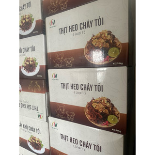 Combo 10kg heo cháy tỏi xé tay loại SỢI TO hàng cty có giấy VS ATTP