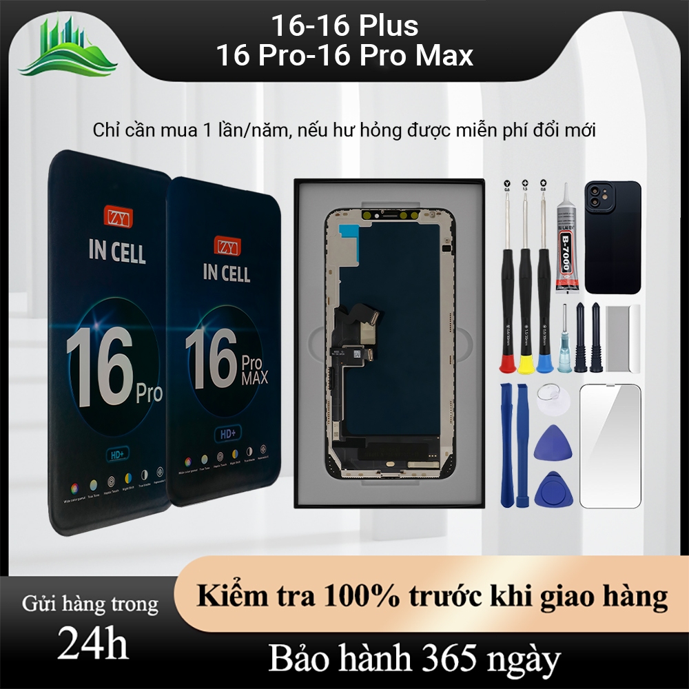 Màn hình ZY chính hãng tương thích với IP 16/16 Plus/16 Pro/16 Pro Max , Bảo hành 12T